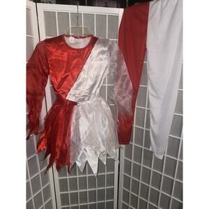 Heavenly Devil Angel Red White Fancy Halloween Child Costume Wings 10 12 New